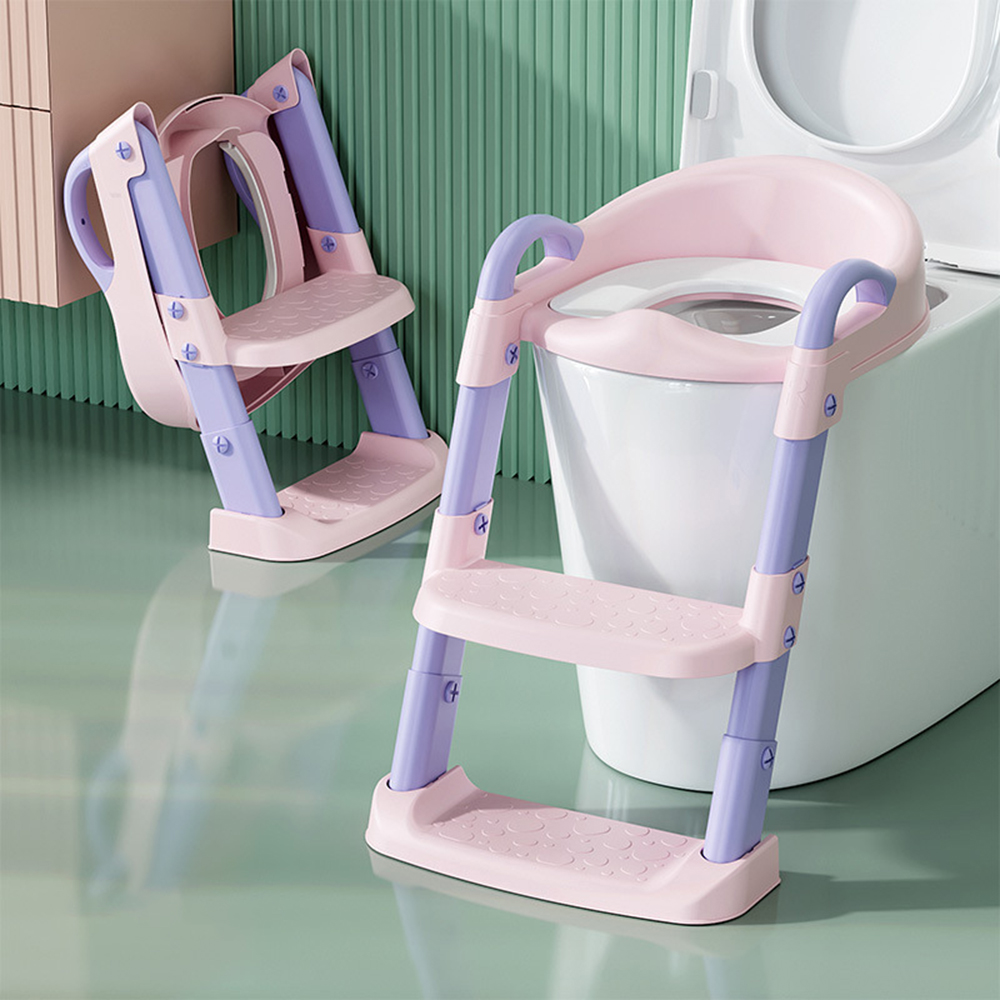 Safe Porta Comfortable Splash Guard Baby Potty Seat Training Toilet With Anti-slip Pads Step Stool Ladder
