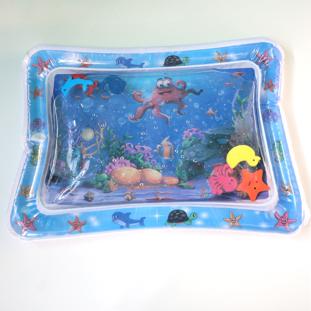Promotion Gift Double Sided Proof Water PVC Rectangle Premium Infant Toy Inflatable Baby Play Mat For Kids Tummy Time