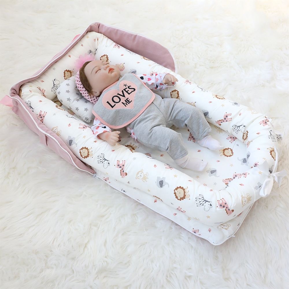 Portable Foldable Cotton Kids' Cribs Travel Carry Co-sleeping Newborn Lounger Nest Baby Beds For New Born Infant