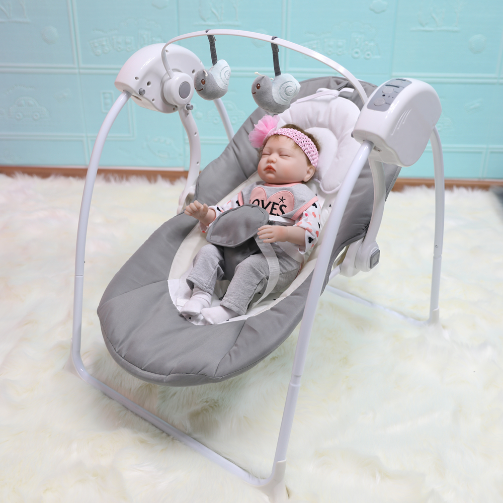 2022 Indoor Electric Automatic Toddler Baby Rocking Chair Swing Infant Rocker With Music