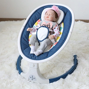 Aluminum Alloy Base Indoor Remote Control Automatic Electric Infant Bouncer Rocker Baby Swing Chair With Blue Tooth Music
