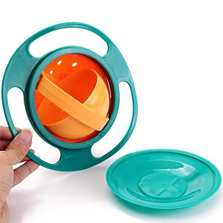 360 Degrees Rotating Bowl Baby universal  non-spill gyro bowl anti spill baby bowl