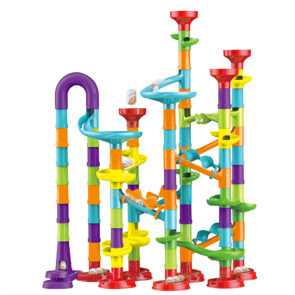 DIY Stem Educational Toys Set Maze Madness Game Glowing Marble Run Building Blocks For Boys and Girls