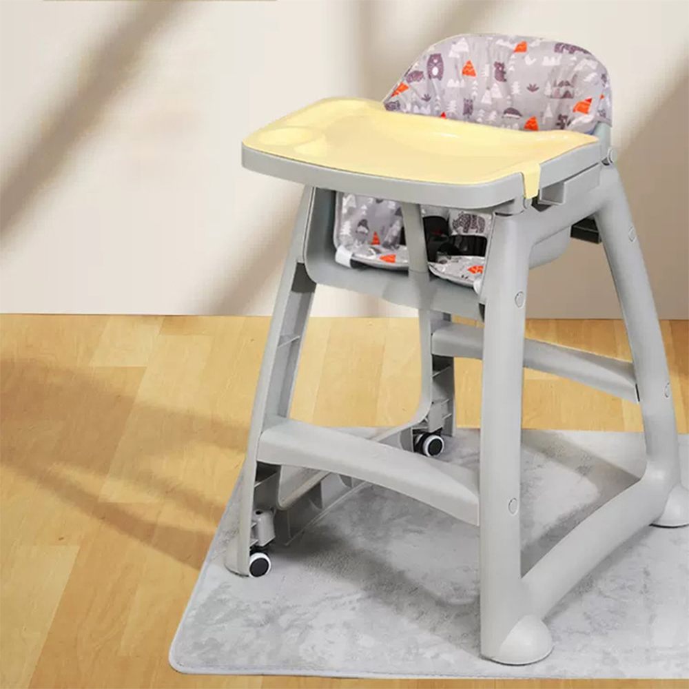 Portable High Quality Multifunction Adjustable Plastic Dining Eating Baby Feeding High Chair With Wheel Table Plate