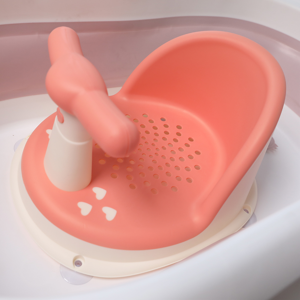 Plastic Stability Backrest Support Removable Handle Non-slip Suction Cups Shower Bathtub Chair Baby Bath Seat For Sit-up Bathing
