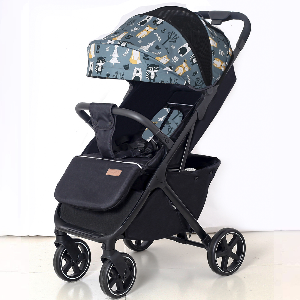 Wholesale Lightweight Compact Foldable MultiPosition Recline Canopy Carriage Baby Pram Stroller for Travel
