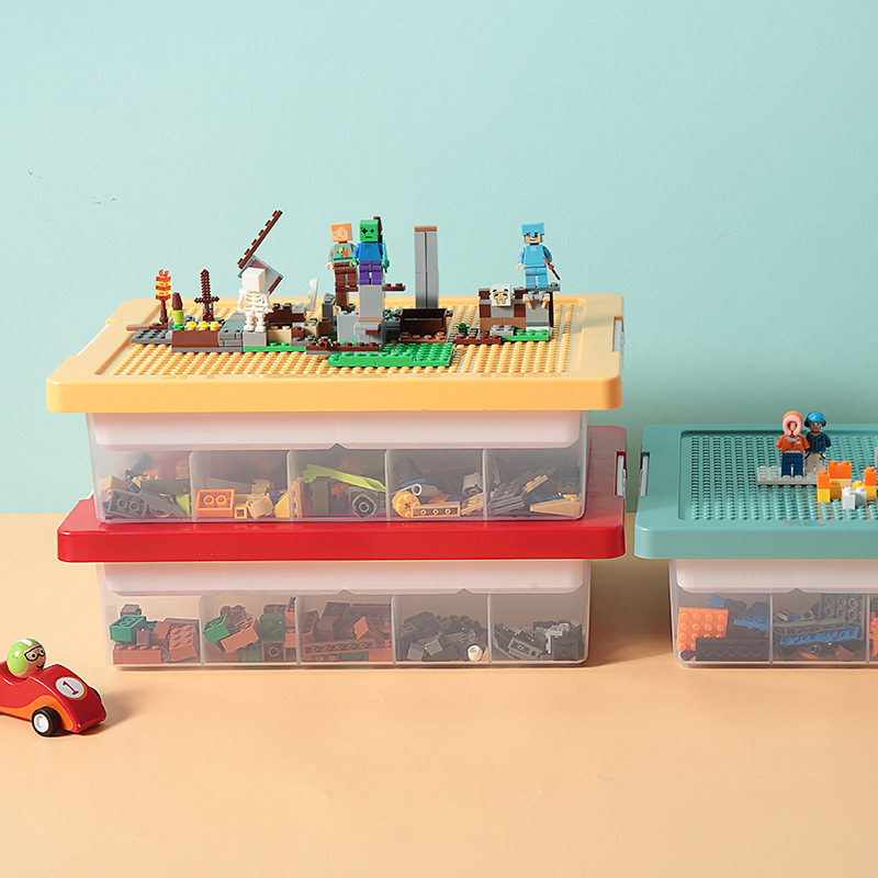 Custom Eco-friendly Kids Toy Organizer Multifunction Children Plastic Storage Box for Arts Crafts Fuse Beads Toys