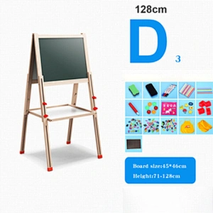 Folding Standing Wooden Double Sided Toddler Art Easel Dry-Erase Magnetic Drawing Board Toy For Kids