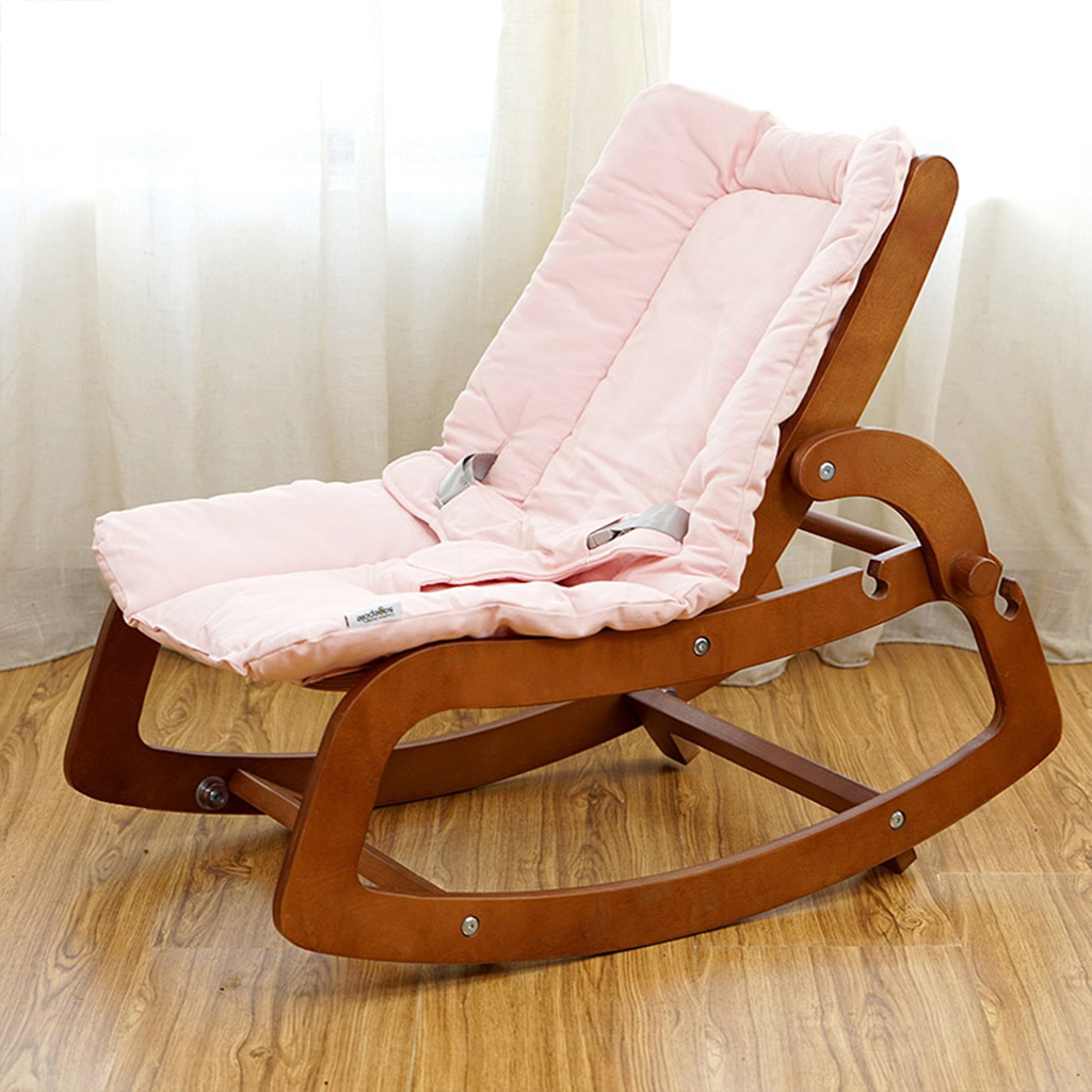 Kids Sofa Children Furniture Indoor Natural Wood Baby Rocking Chair Bouncer Rocker For Babies Nursery Sleep