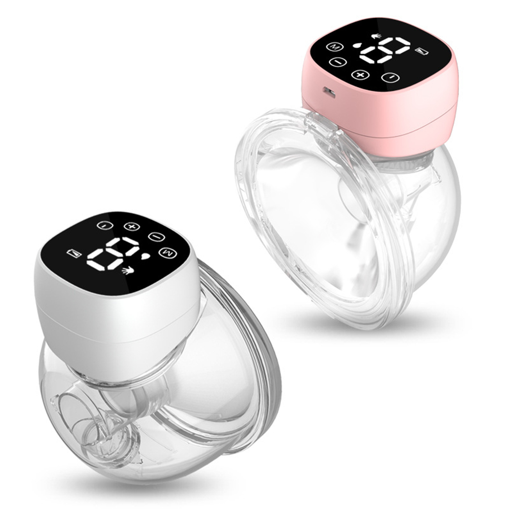 High Quality Baby Care Hands Free Milk portable LED Touch Silicone wearable electric breast pump with Three models