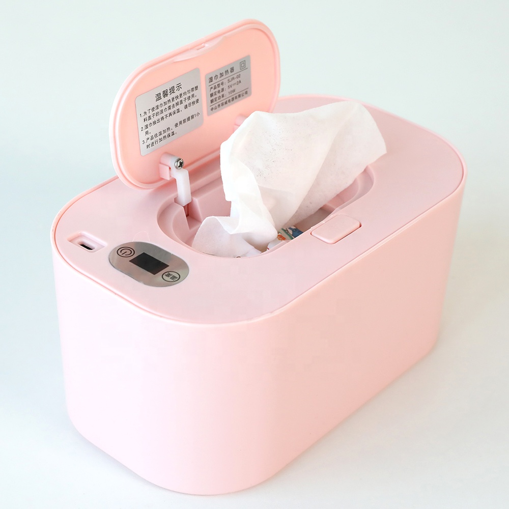 Portable Usb Compact Glow Baby Care Wet Wipe Dispenser Warmer With Light Digital Display