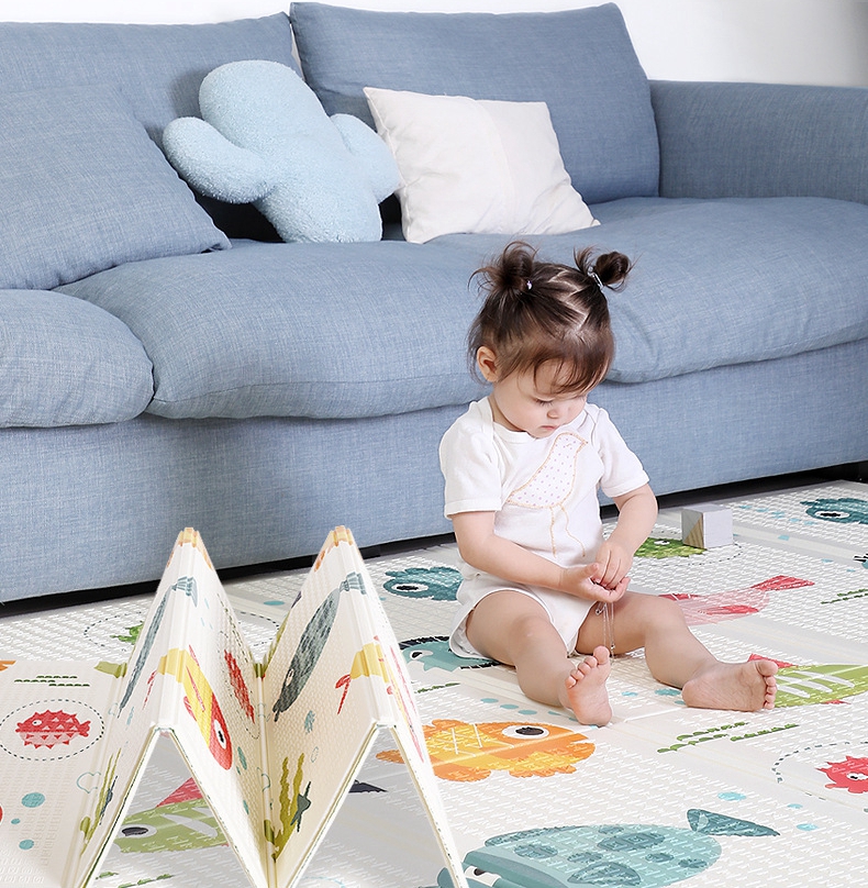 2023 Good Quality Material Soft Floor XPE Foam Children Foldable Baby Play Mat For Kids