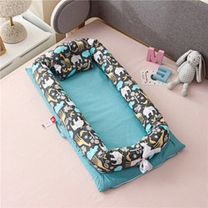 Custom Wholesale Adjustable Breathable Portable Folding Soft Cotton Sleeping Snuggle Baby Lounger Nest For Newborn