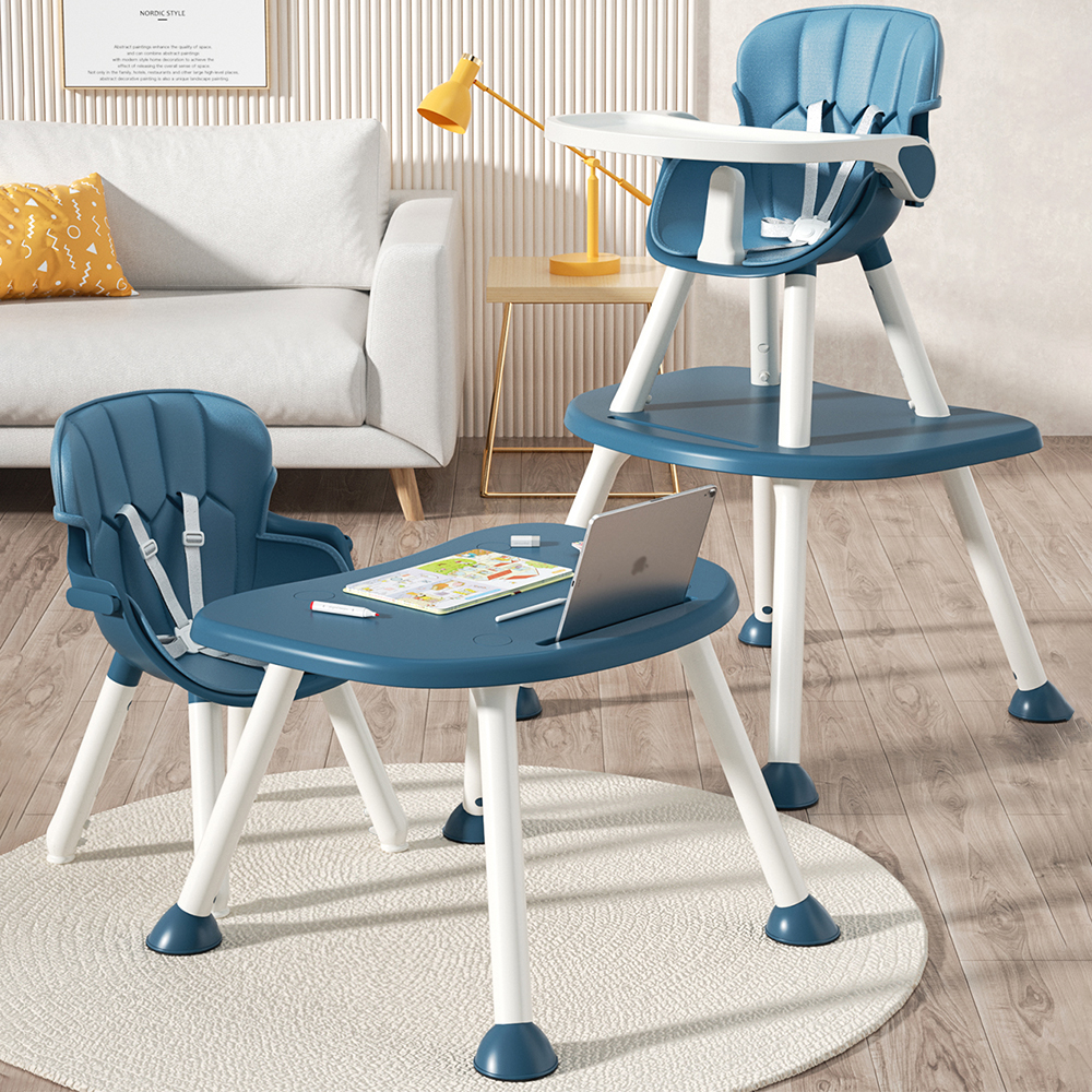 4 In 1 Convertible Separate Learning Table Baby Feeding Eating High Chair With Removable Tray