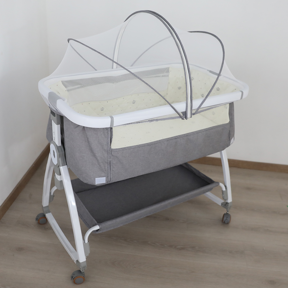 Cunas Para Bebes Adjustable Height Storage Basket Rocking Infant Baby Bed Bedside Crib Bed For New Born