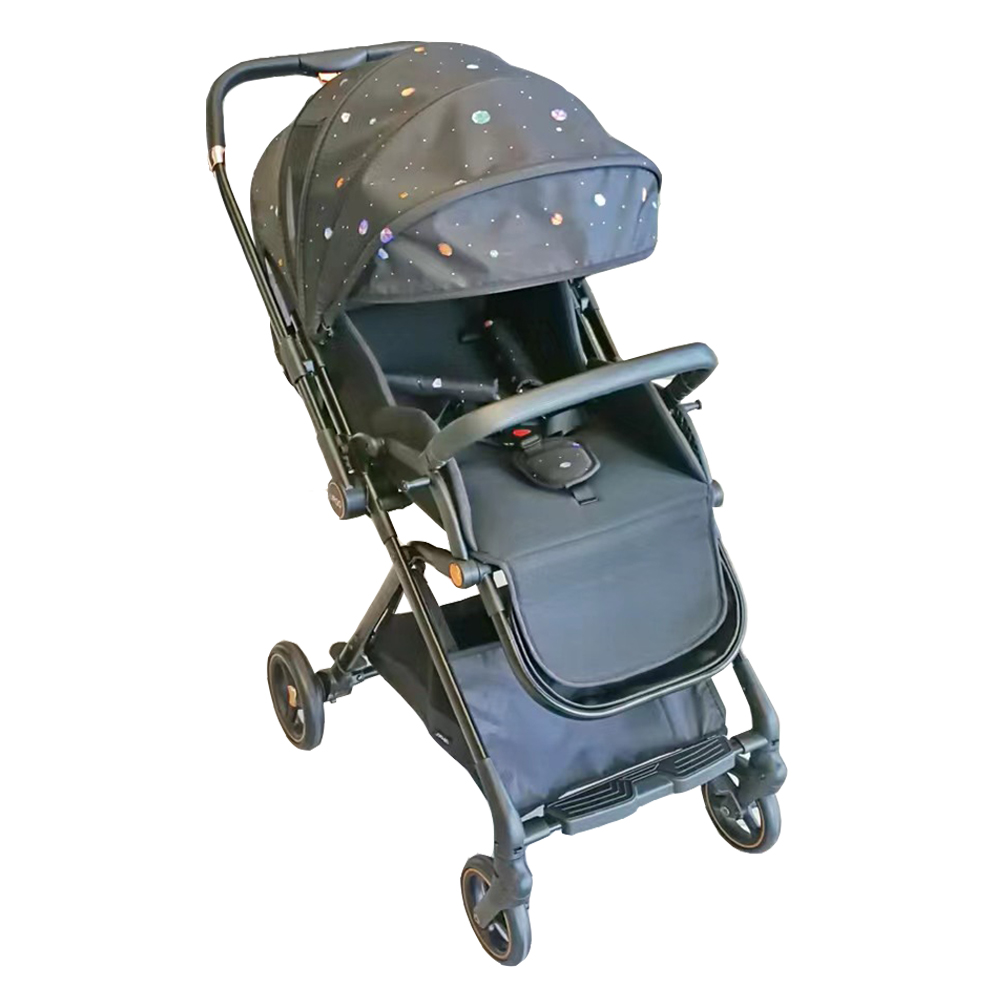 Foldable Travel One-hand Fold Multi-Position Recline Light Weight Toddler Baby Pram Stroller with cup holder drinking tray