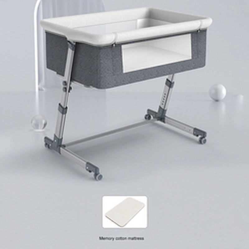 Folding Portable Height Adjustment Breathable Mesh Bedside Sleeper Baby Bed Newborn Baby Bassinet With Storage Basket
