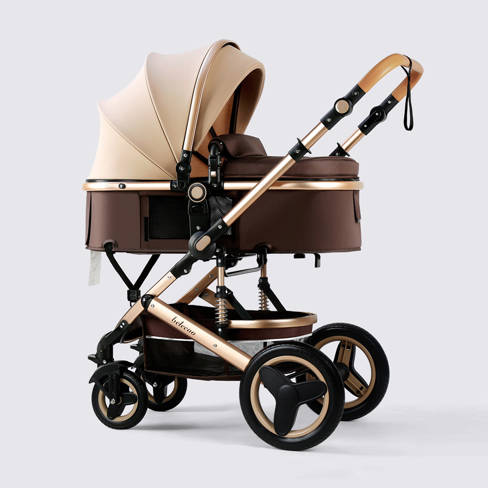 3 In 1 Foldable Adjustable Travel Compact Awning Backrest Variable Seat And Recliner Baby Pram Stroller With Car Seat