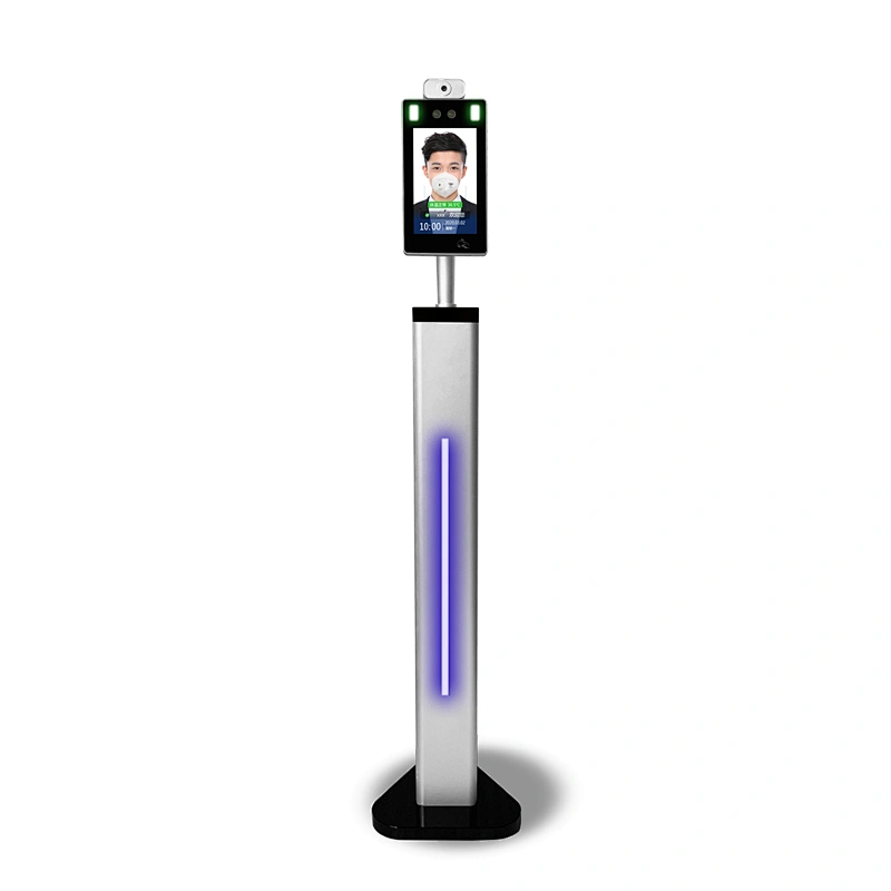 8 inch floor standing face temperature detection and recognition terminal