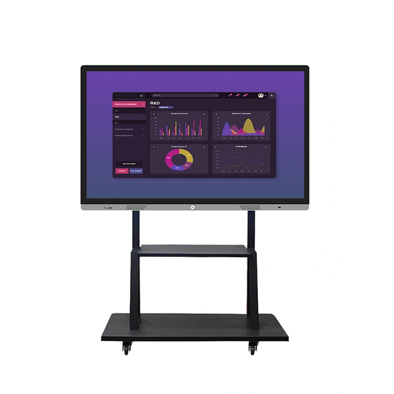 New Items 75 Inch Free Standing Teaching All In One Touch Screen PC Smart Whteboard