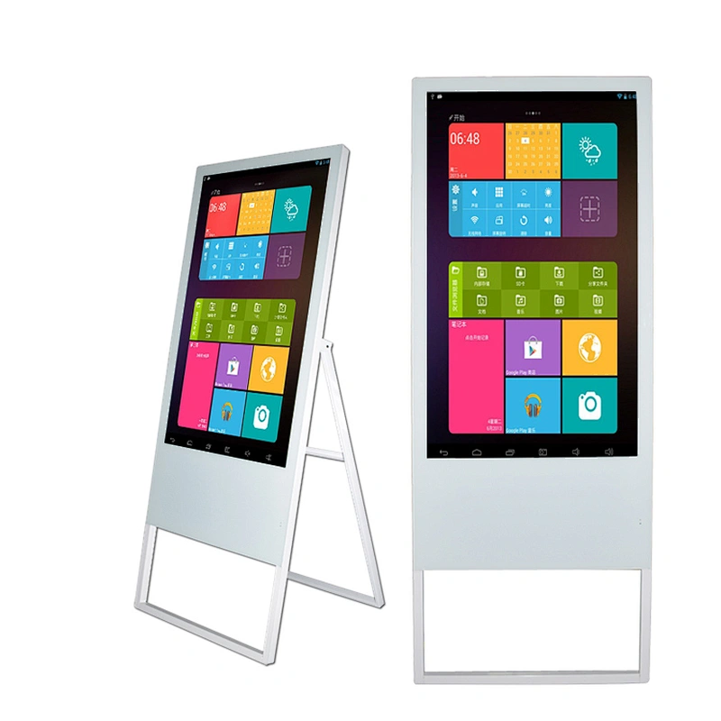Lightest 32 inch  portable floor stand digital signage kiosk lcd advertising display price