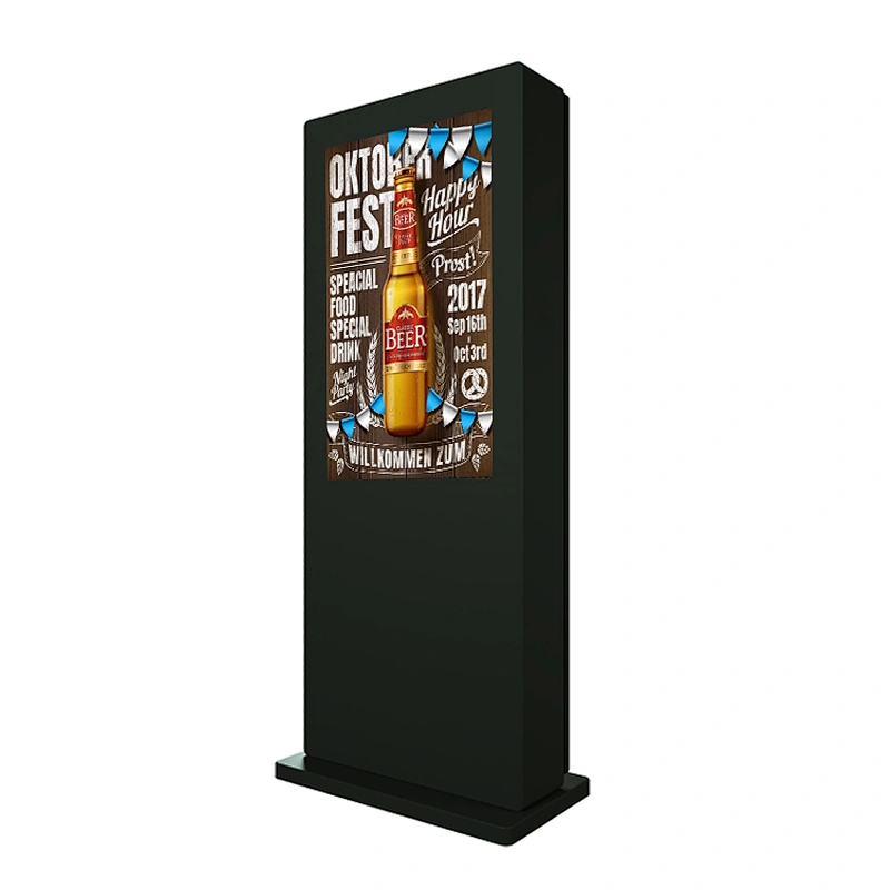 32-86 inch outdoor free stand advertising led display screen price/ Guangdong digital signage kiosk