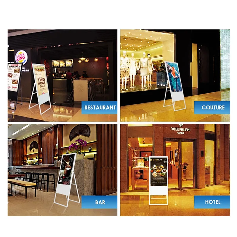High Definition 32 Inch Foldable Ultrathin Monitor Digital Signage Advertising Screen Display