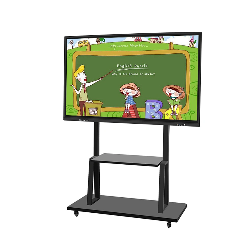 55 65 75 inch floor standing portable interactive smart white digital board for school