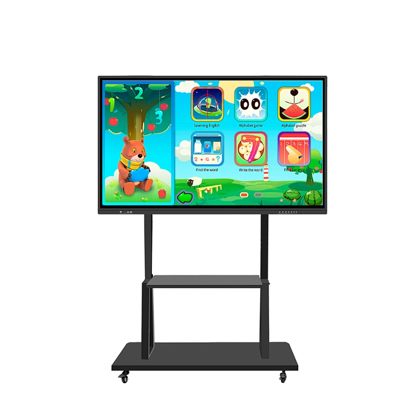 55 65 75 inch floor standing portable interactive smart white digital board for school