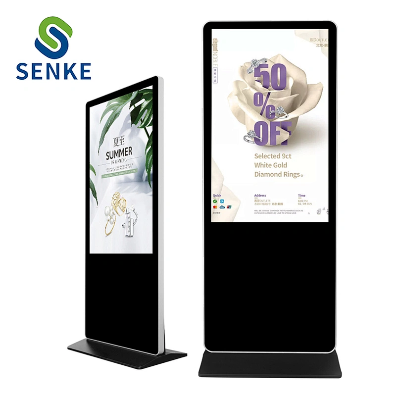 Factory price 50 inch floor stand vertical advertising tv digital signage lcd display