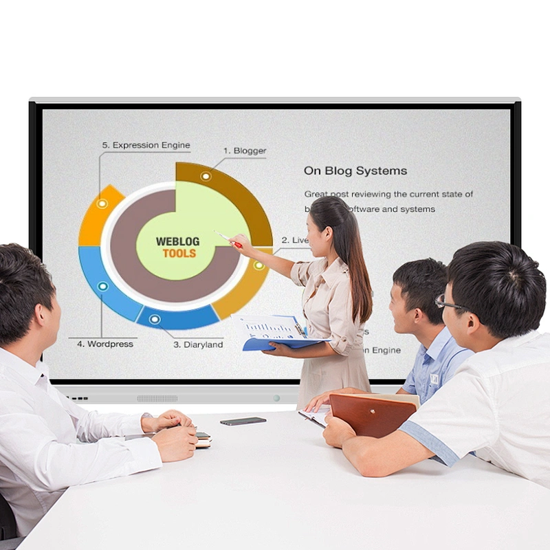 Hot Selling 75 Inch Indoor IR Trace Board Interactive Whiteboard Digital Signage Player