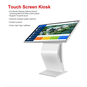 indoor network wifi all in one pc interactive  floor stand touch screen kiosk 55