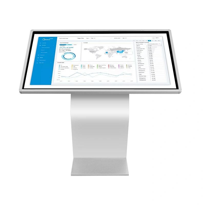 32 43 50 55 65 55 inch interactive projector touch screen Windows OS Information search kiosk for shopping mall