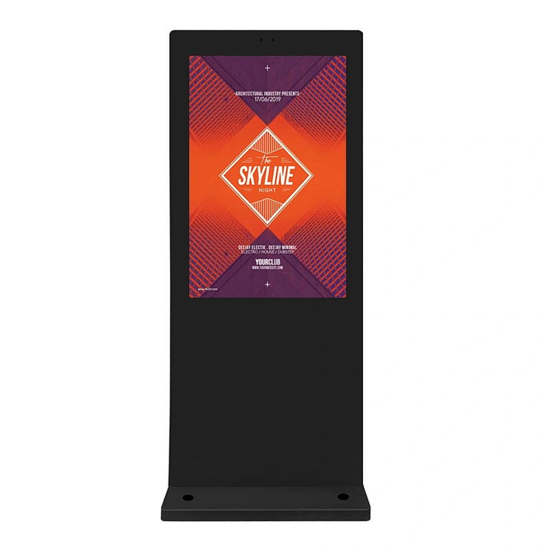 large size ip65 wifi internet touch screen outdoor lcd advertising display floor stand vertical electronic ad players