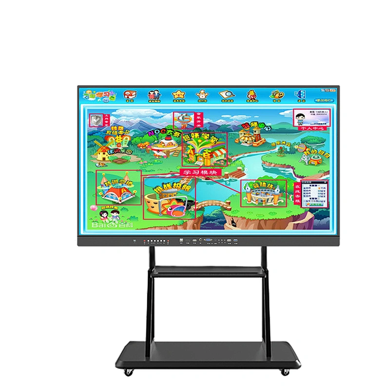 55/65/75/85 inch all in one touch screen pc smart interactive white board for education and conference