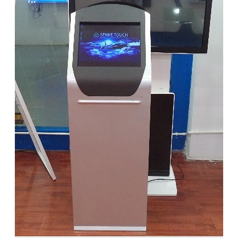 free stand multi touch point HD self-service payment dual touch screen kiosk