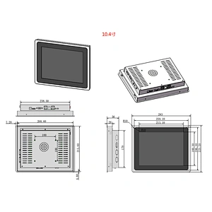 Hot Selling 10.4 Inch Square Wall Mount Industrial Tablet Touch Screen PC Windows
