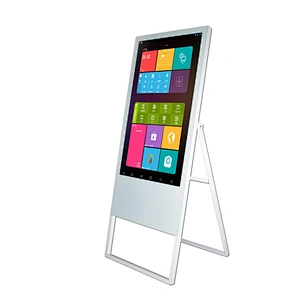 Lightest 32 inch  portable floor stand digital signage kiosk lcd advertising display price
