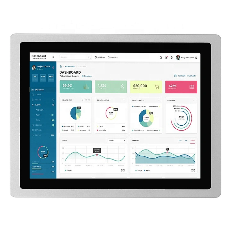 18.5 Inch Embedded Touchscreen Computer Industrial Mini With Parallel Port Tablet PC