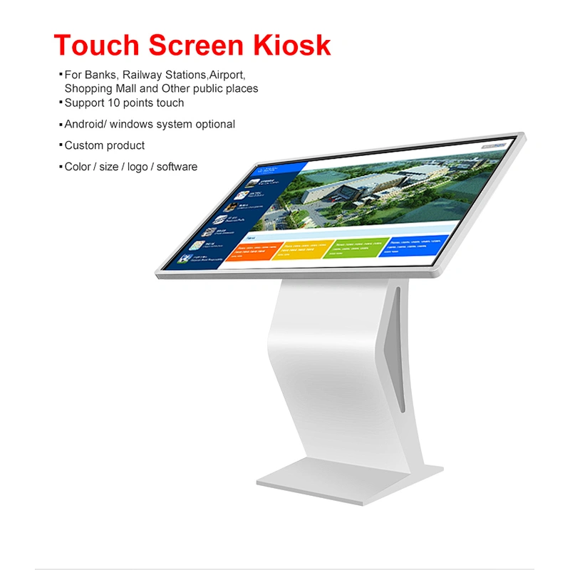 50 Inch Interactive Digital Floor Stand Information Kiosk Terminal  Multi Touch Screen Kiosk