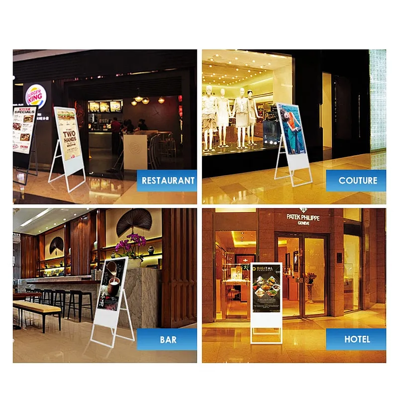 Hot selling Export 43 Inch Portable Free Standing Led Displays Street Advertising Screen Player