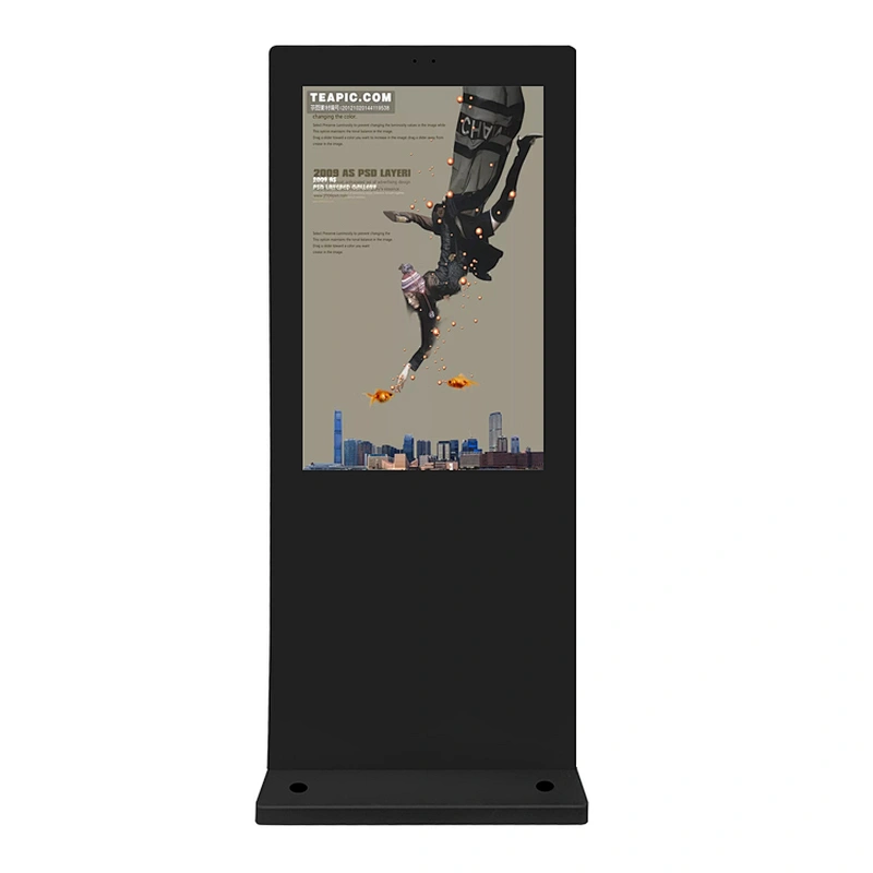 high quality waterproof ip65 outdoor floorstand advertising display monitor digital signage player with software wifi