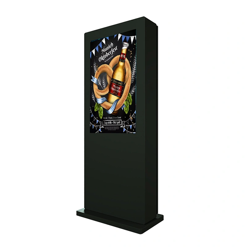 high quality waterproof ip65 outdoor floorstand advertising display monitor digital signage player with software wifi