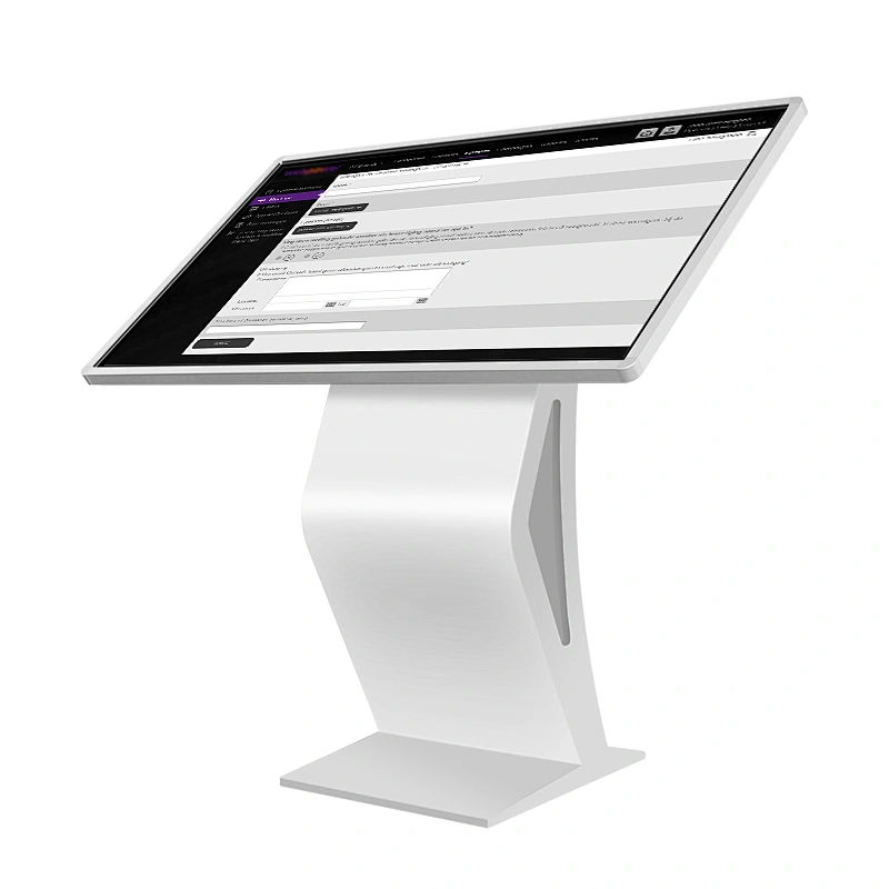 Indoor 65 inch lobby information interactive information kiosk self service touch screen