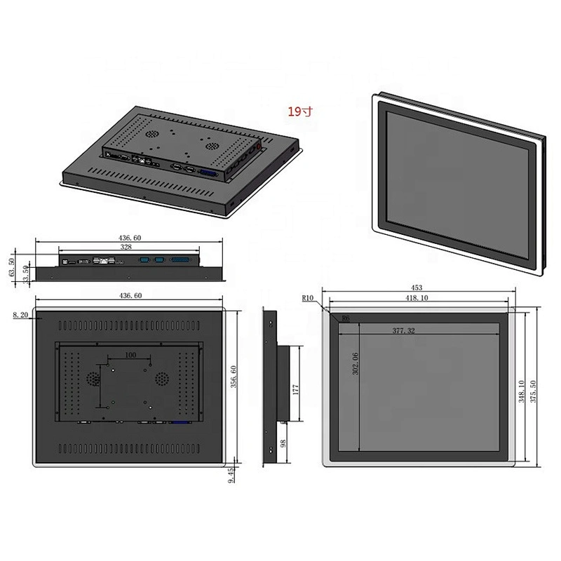 18.5 Inch Embedded Touchscreen Computer Industrial Mini With Parallel Port Tablet PC