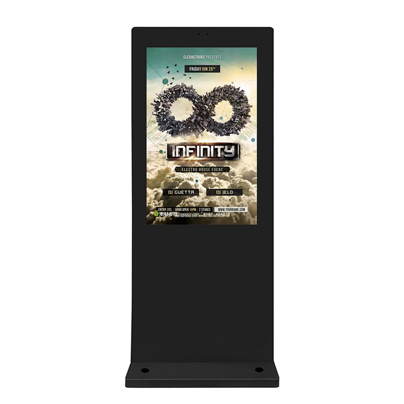 32-86 inch outdoor free stand advertising led display screen price/ Guangdong digital signage kiosk