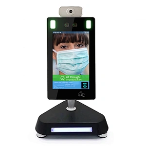 8 inch face cognition measurement temperature scanner with desktop bracket
