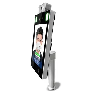 8 inch face cognition measurement temperature scanner with metallic fixation bar