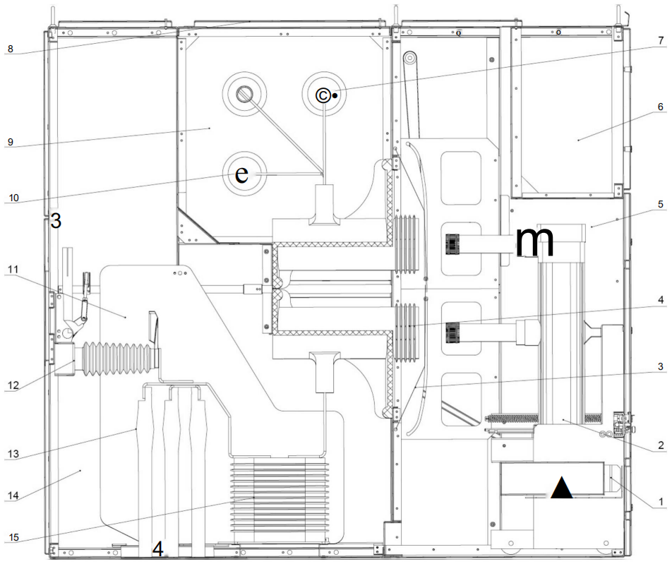 Inner Structure of KYN61A-40.5 Switchgear Typical Scheme