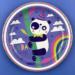 Panda - Disposable Tableware 9' Round Plates
